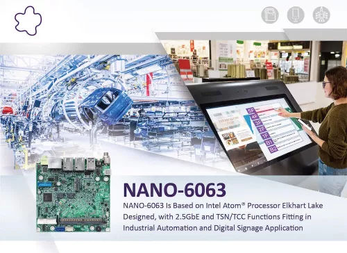 NANO-6063, NANO-ITX Embedded Board, Intel Atom x6000E Series Processors (Codenamed Elkhart Lake)