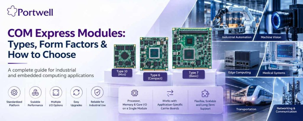 COM Express module types, form factors and applications by Portwell